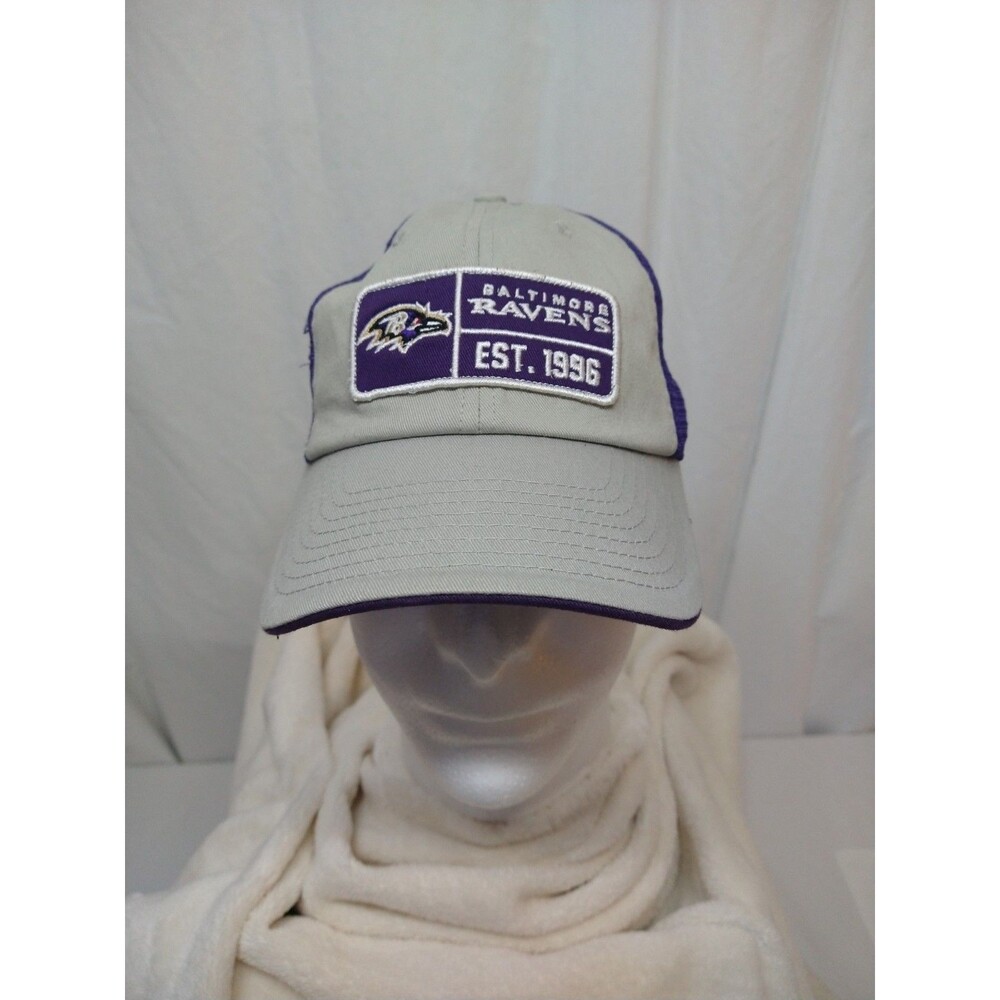 Team Apparel NFL Baltimore Ravens Cap Hat Embroidered One Size Purple Gray